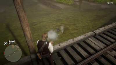 John Marston, he swims... he... he lied all this time