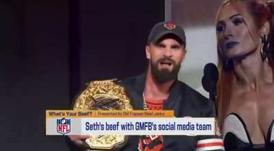 Seth reminding the world that Becky isn&rsquo;t just The Man, she&rsquo;s The Greatest Of All Time and it&rsquo;s not just him saying it..