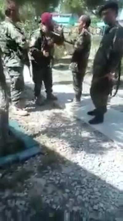 Afghan Commando Crying and Refusing to Surrender his Weapon to "Punjab" When Ordered