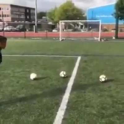 Dad promised son a PS5 if he can hit the crossbar three times