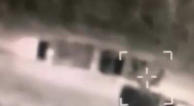 Azerbaijani loitering munition strikes on Armenian forces.