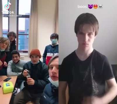 An video on my friend's school (the text says happy vs angry)