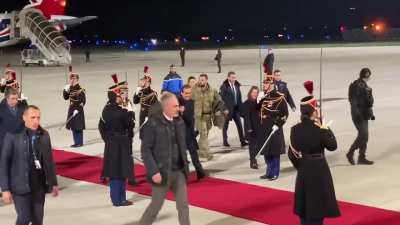 President Zelensky has landed in France, where he will meet with President Macron and German Chancellor Scholz at the &Eacute;lys&eacute;e