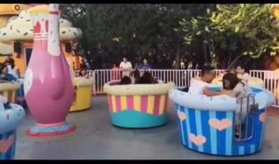 Spinning the ride at full speed