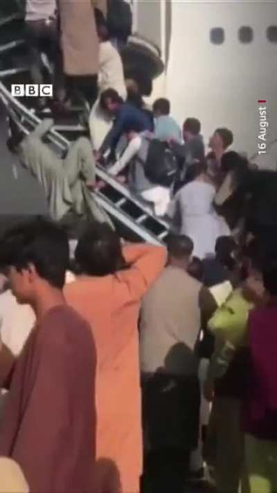 Footages from Kabul Airport