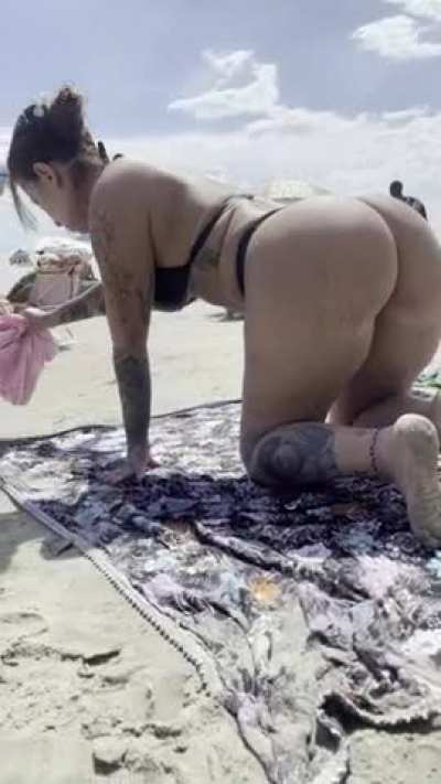 Enjoying the beach