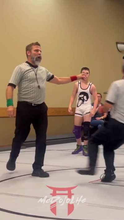 How to publicly traumatize your child at his youth wrestling match.. 