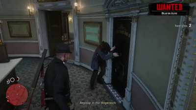 [Red Dead Redemption 2 online] headless horseman? No it's the headless bank teller now.