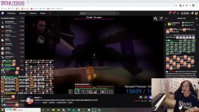 Mizkif finally defeats the ender dragon (Credit to u/Lion_Claw for the clip from r/Livestream fails)