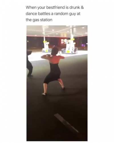 Drunk woman battles man in parking lot