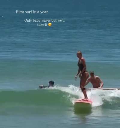 'First surf in a year' - IG December 2025