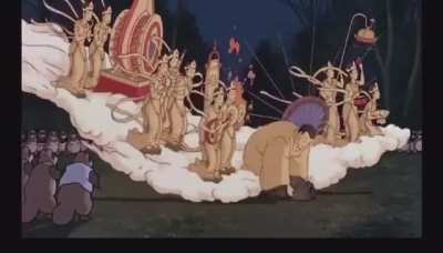 Amitabha Buddha receiving scene from the Japanese movie Pom Poko