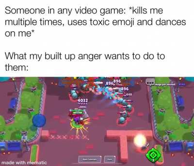 I do be frustrated tho, at least I&rsquo;m not breaking my device. (The game is Brawl Stars btw)