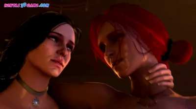 Futa Triss &amp;amp; Yennefer - Double Dick Fuck!