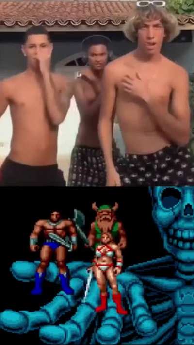 Golden Axe de play5, com todas as 3 classes do homem: hetero top, traveco e an&atilde;o