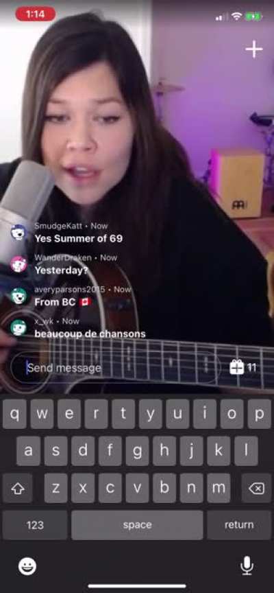 she played it for me like 5 secs ago after i begged🥺