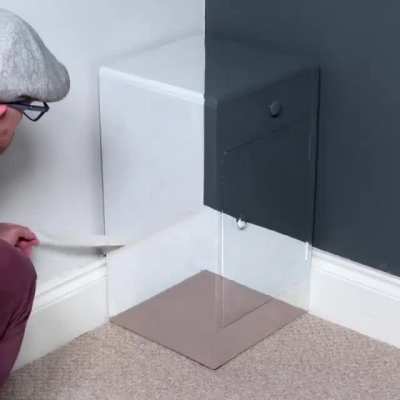 Painting a cabinet to look invisible