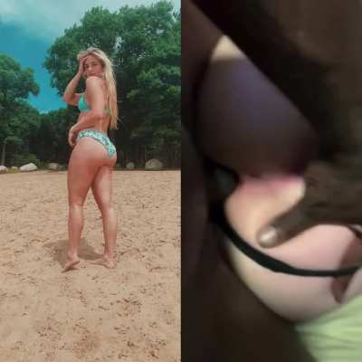 Thick blonde takes it all