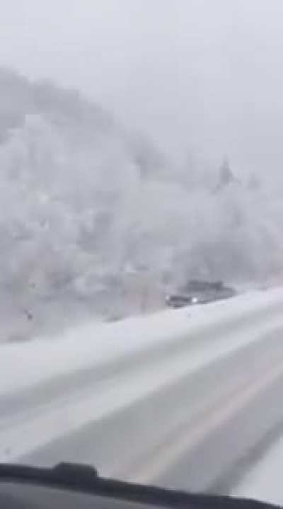 Driver records accident while saying "Not everyone is as lucky with driving today" before ending up in one himself