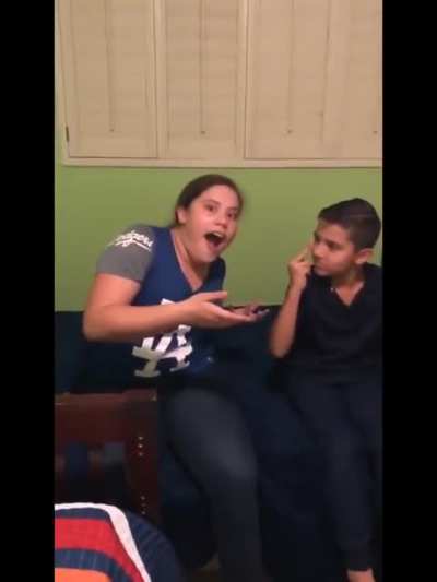 The kid&rsquo;s reaction though