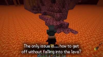 how to survive lava when getting off big lizard