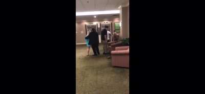 Karen decides to put its hands on a woman and gets the crap beat out of them.