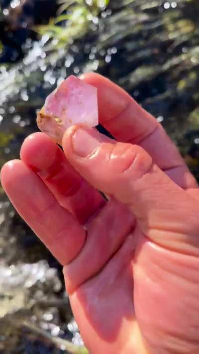 Cleaning up a Montana amethyst