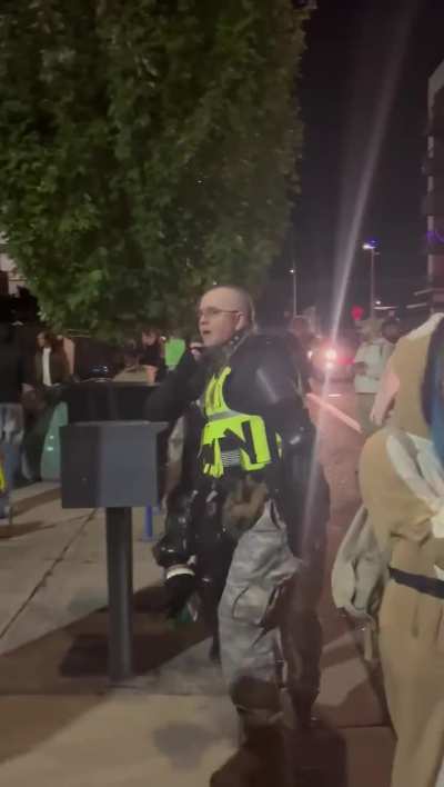 Protestor suggests a strange fetish