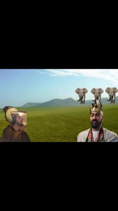 Timur'un fillerini g&ouml;ren Beyazıt deli taklidi yaparken