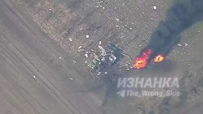 Destruction of the Ukrainian P-18 &ldquo;Malachite&rdquo; radar by a precise arrival of an X-35U anti-ship missile launched by a Russian attack aircraft, in the vicinity of the village of Vladimirovka, Dnepropetrovsk region. 