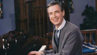 I added some piano behind Mr. Rogers singing "What a wonderful world".