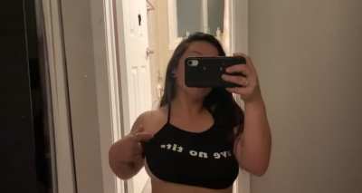 [OC] 4&rsquo;10&rdquo; Are my tits big enough for you?(;