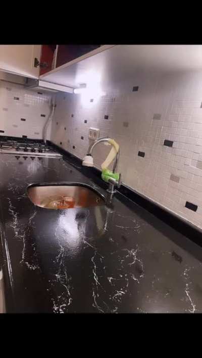 Did she just paint over actual marble?