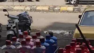 Shoot-out in Hezbollah's stronghold of dahye. Pistols and heavy guns are used. People are terrified.