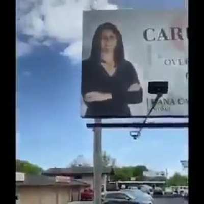 Haunted billboard