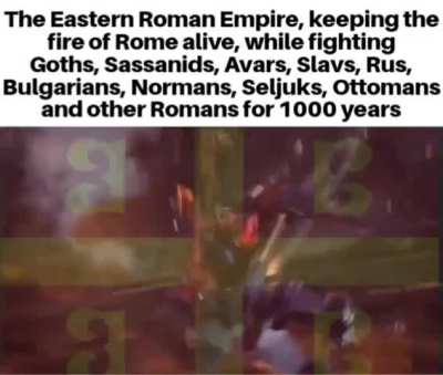 "The Byzantines were nothing but a story of continuous decline". Meanwhile The Eastern Roman Empire: