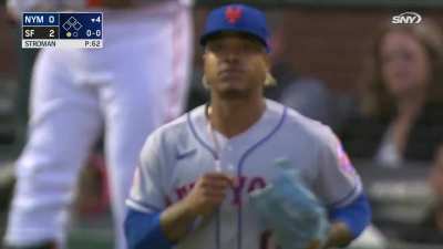 [Highlight] [Highlight] Marcus Stroman channeling his inner Derek Jeter with the jump throw