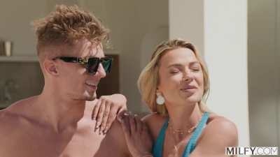 MILFY - Shalina Devine "Busty Blonde MILF Gets DPed"