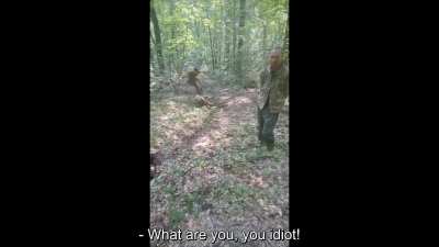 A video has surfaced of russian soldiers mistreating Ukrainian POW's