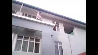 WCGW doing parkour at school