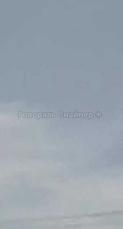 Russian S-70 &laquo;Okhotnik-B&raquo; falling  after it was shot down today