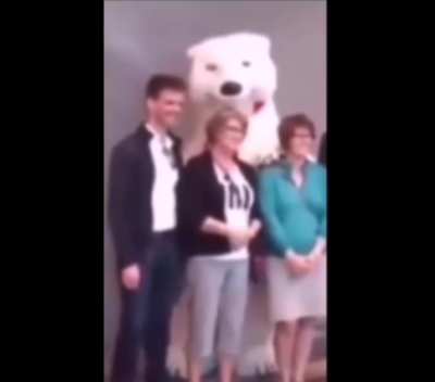 The lady got chomped