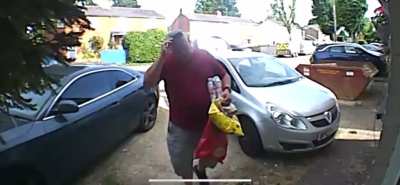 My dad is the stereotypical English person. It&rsquo;s a 12 case of bottles of beer. Watch with sound and till the end,