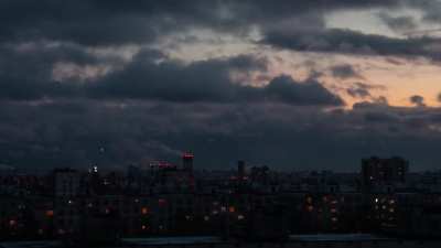 Вечерний пробег облаков. ОС.