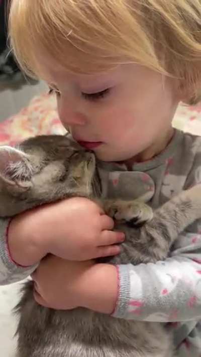 Found a kitten crying in a tree over the creek. Climbed to the top to get her. Now, my daughter has a new best friend. Meet Luna&hellip;we didn&rsquo;t need another cat but she needed us and now we are in love!