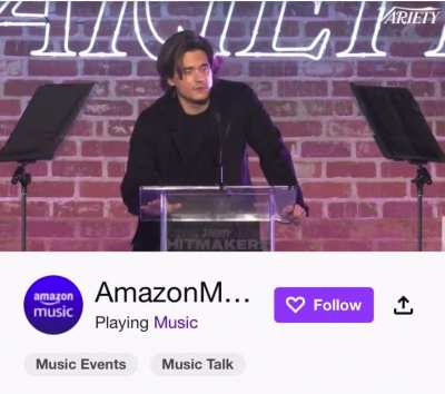 John presenting at variety&rsquo;s hitmaker awards show today.
