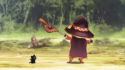 Megumin practicing
