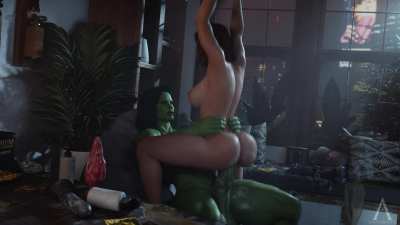 She-Hulk x Black Widow - Late Night Workout (Amazonium) [Marvel]