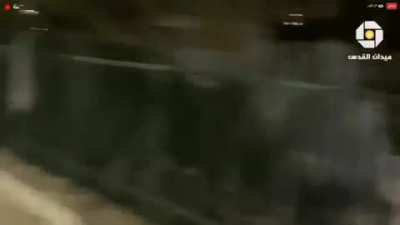 Unarmed Palestinians praying at Al-Aqsa last night, being attacked by Israeli occupation soldiers.