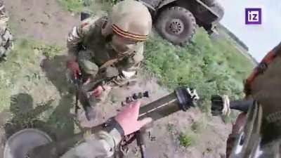 LPR Mortar Crew in action, somewhere in Luhansk. May 2022.